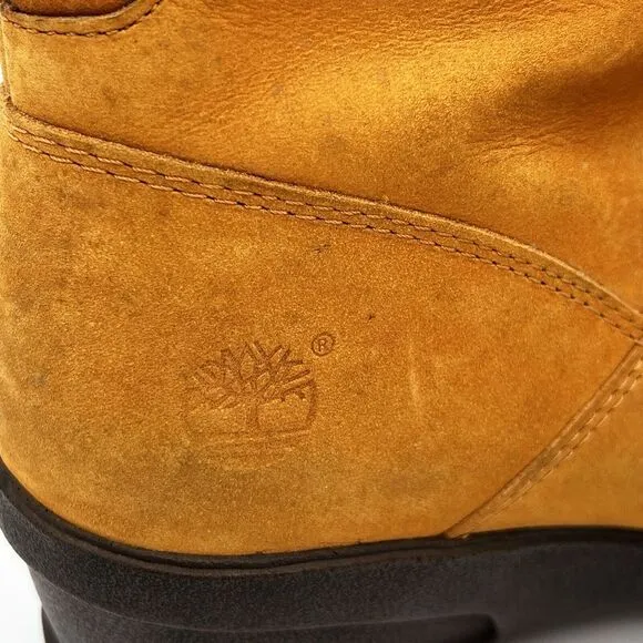 Timberland Amston Women Boots 8 Med Wheat Nubuck Leather Gum Wedge‎ Shoes Straps