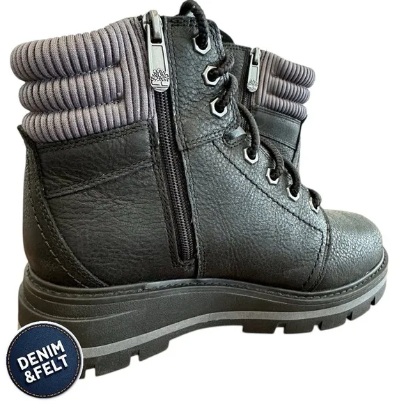 Timberland Black Full Grain Cervinia Valley WP Mid Lace Boot | NEW/NIB🖤