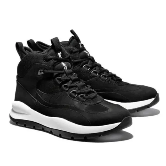 Timberland Boroughs Project Men's Black Nubuck Waterproof Mid Boots Size 12