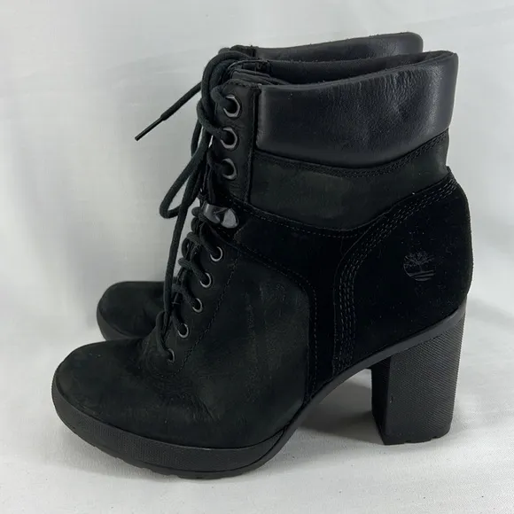 Timberland Camdale Chunky Field Boots Black Leather Lace Up