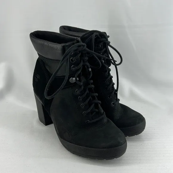 Timberland Camdale Chunky Field Boots Black Leather Lace Up