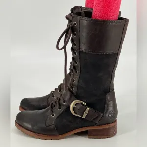 Timberland Earthkeepers Rich Brown BethelBuckle Mid Calf Lace‎ Up Boots 7.5