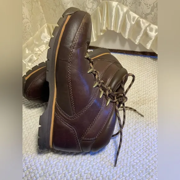 TIMBERLAND EURO SPIRIT BOYS LEATHER MID HIKER BOOTS