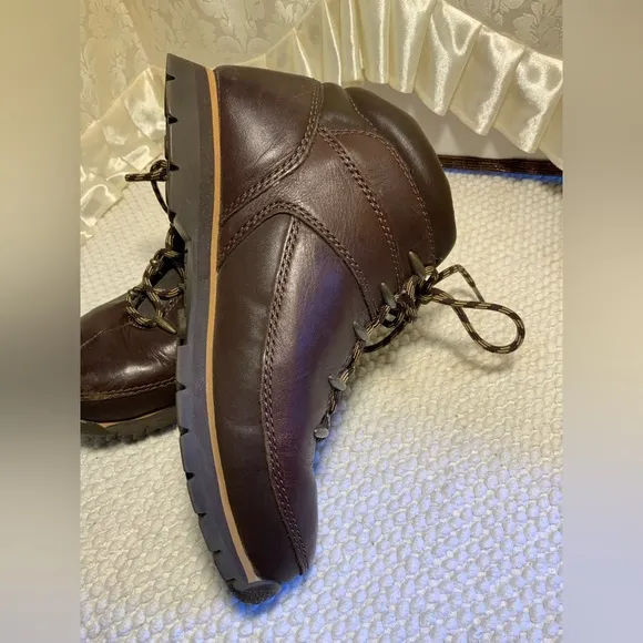 TIMBERLAND EURO SPIRIT BOYS LEATHER MID HIKER BOOTS