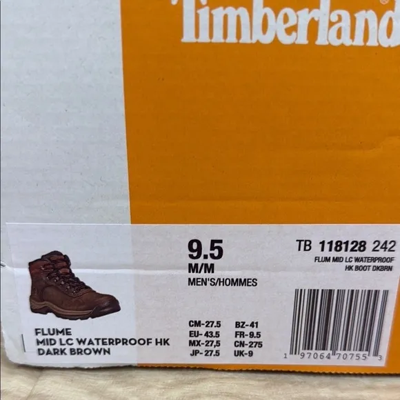 Timberland Flume Mid Waterproof Men's Boots Dark Brown - 9.5
