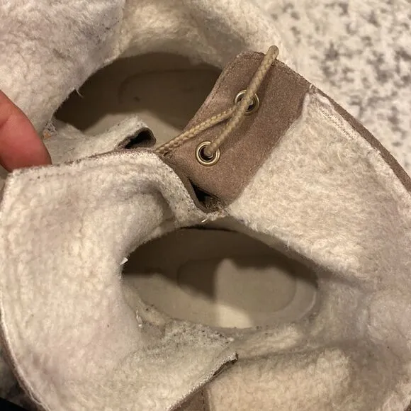 TIMBERLAND JAYNE WATERPROOF FLEECE FOLD-DOWN BOOTS SIZE 8 EUC