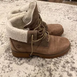 TIMBERLAND JAYNE WATERPROOF FLEECE FOLD-DOWN BOOTS SIZE 8 EUC
