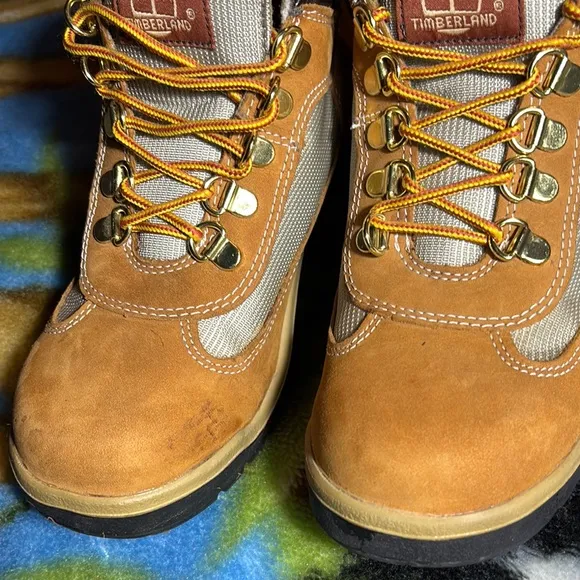 Timberland Junior Field Boots Mid Lace up Nubuck Boots