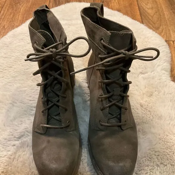 Timberland Lace Up Boots Size 10 Womens Sutherland Bay Mid Olive Boot Ankle Heel
