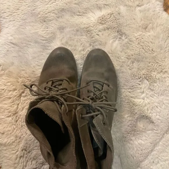 Timberland Lace Up Boots Size 10 Womens Sutherland Bay Mid Olive Boot Ankle Heel