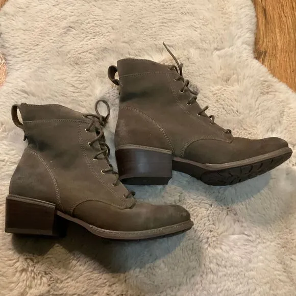 Timberland Lace Up Boots Size 10 Womens Sutherland Bay Mid Olive Boot Ankle Heel