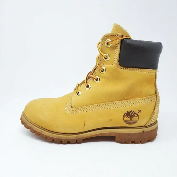Timberland Linden Woods Combat Leather Boots Waterproof 6M Y2k 90s