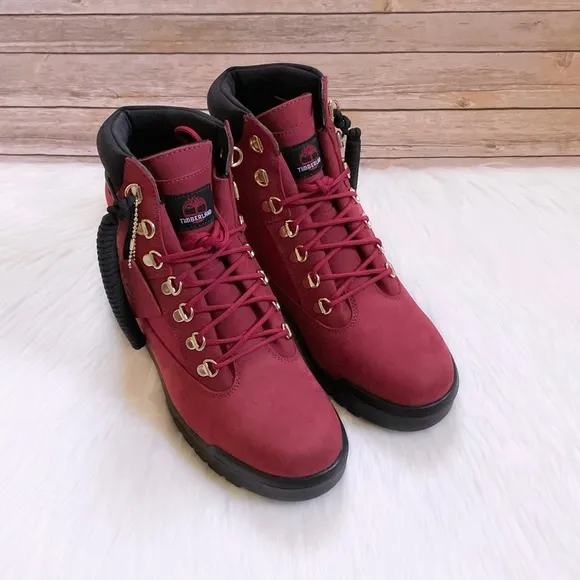 Timberland Men’s 6 Inch Waterproof Field Boots In Dark Red