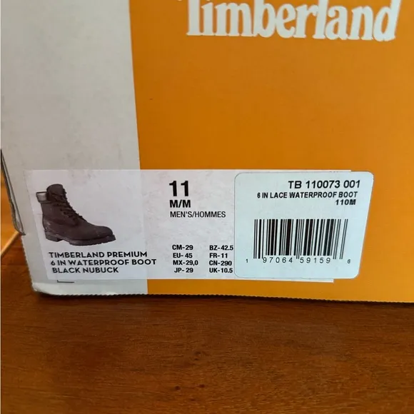 Timberland Men's Premium 6inch Waterproof Black Boots