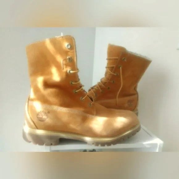 Timberland Nubuck Men's Fold-Down Waterproof Wheat Boots Size 11