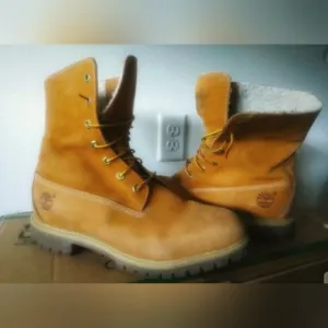 Timberland Nubuck Men's Fold-Down Waterproof Wheat Boots Size 11