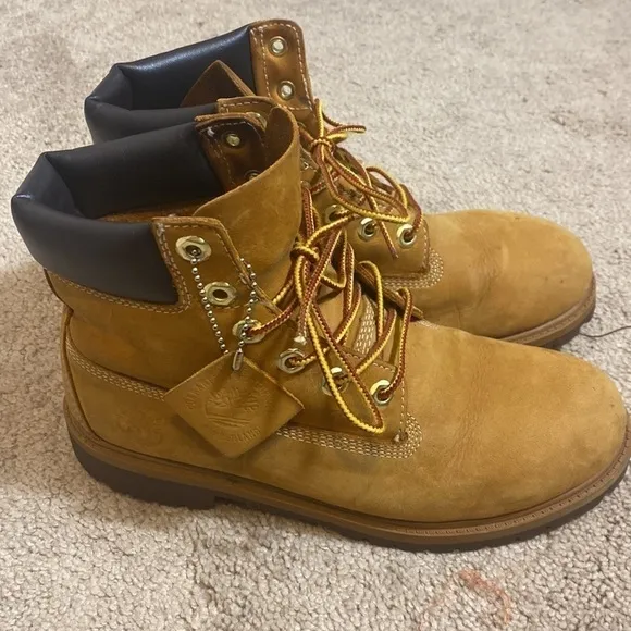 TIMBERLAND® PREMIUM 6-INCH WATERPROOF BOOTS Wheat Nubuck size 6