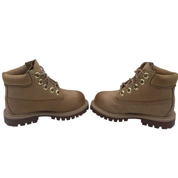 Timberland Premium 6in Waterproof Beige Nubuck Boots Toddler 7