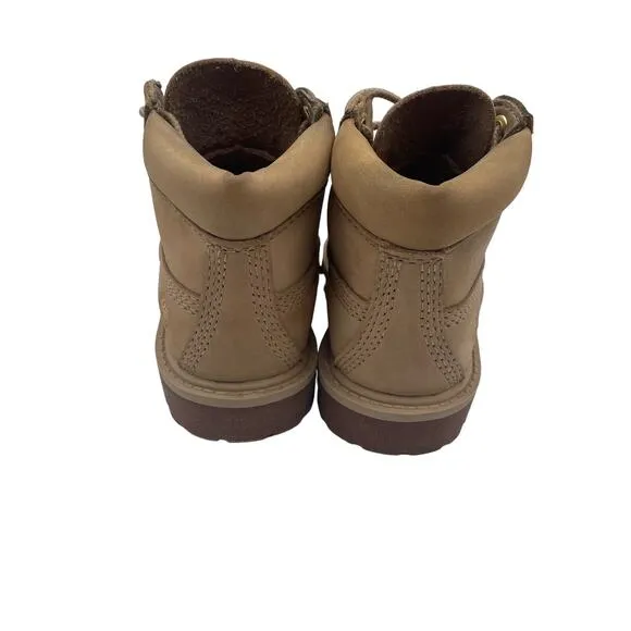 Timberland Premium 6in Waterproof Beige Nubuck Boots Toddler 7