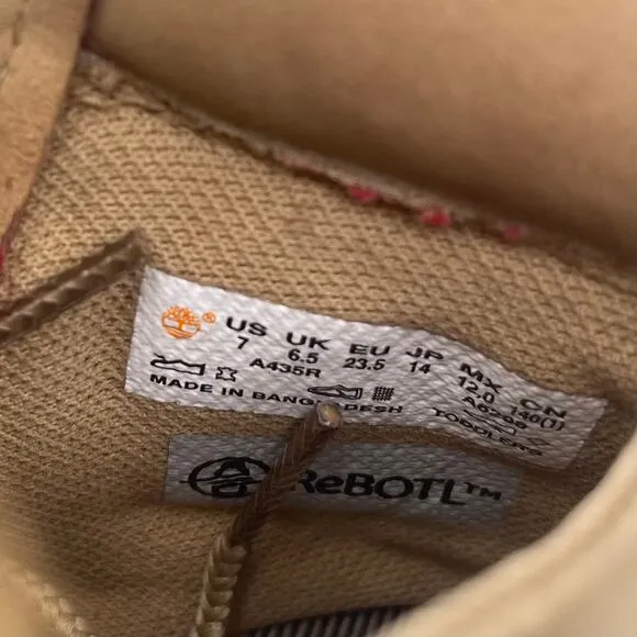Timberland Premium 6in Waterproof Beige Nubuck Boots Toddler 7