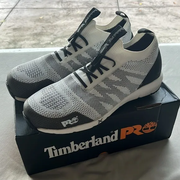 Timberland PRO Radius Knit Composite Safety Shoes - White/Black