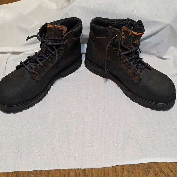 Timberland Pro Steel Toe Mens Water Proof Lace Up Boots Size 8.5M