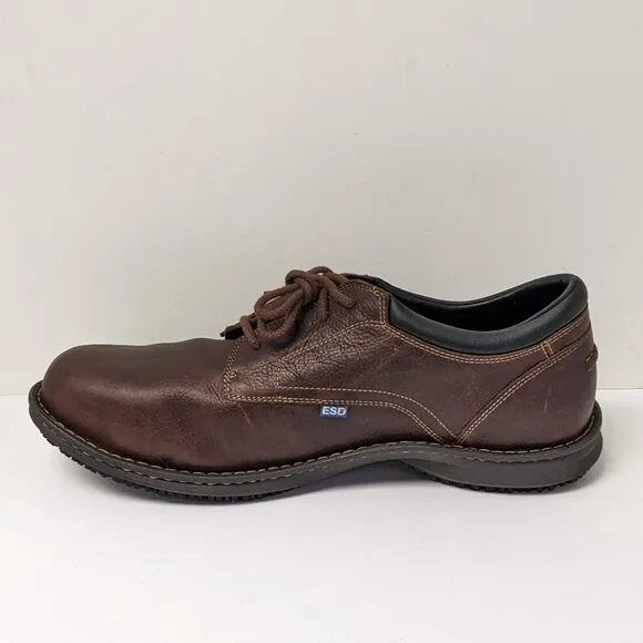 Timberland Pro Steel Toe Oxford, Brown Leather, Men's 15 M