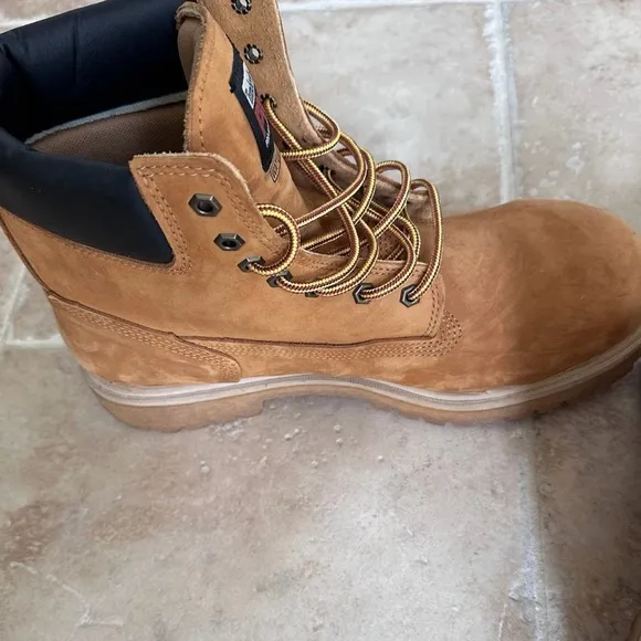Timberland Pro Steel Toe Waterproof Tan Wheat Work Boots 13 Wide EC