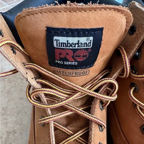 Timberland Pro Steel Toe Waterproof Tan Wheat Work Boots 13 Wide EC
