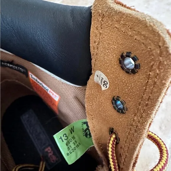 Timberland Pro Steel Toe Waterproof Tan Wheat Work Boots 13 Wide EC