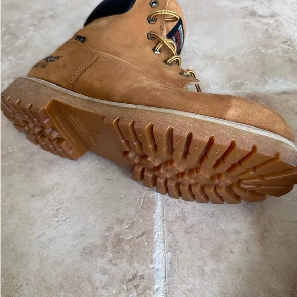 Timberland Pro Steel Toe Waterproof Tan Wheat Work Boots 13 Wide EC