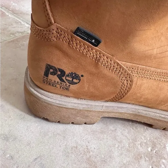 Timberland Pro Steel Toe Waterproof Tan Wheat Work Boots 13 Wide EC