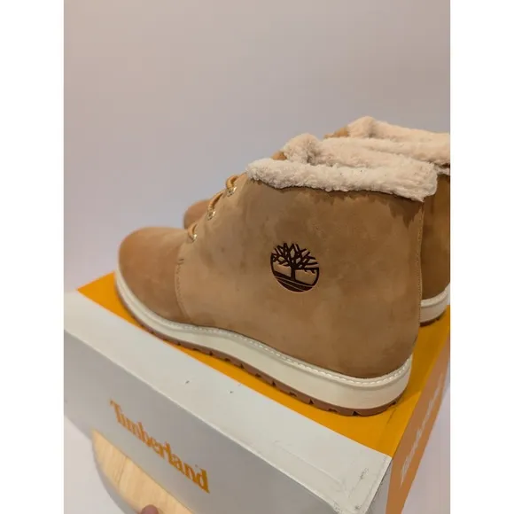 Timberland Richmond Ridge Fur Waterproof Chukka Boots Mens Size 12 Wheat Brown