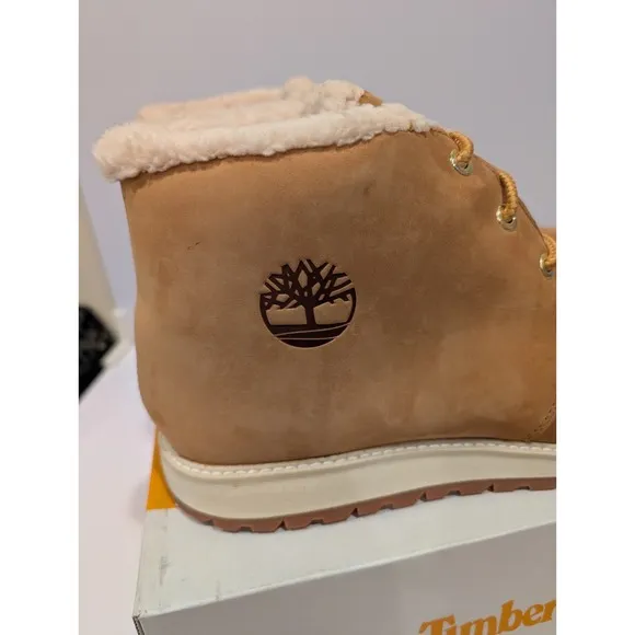 Timberland Richmond Ridge Fur Waterproof Chukka Boots Mens Size 12 Wheat Brown