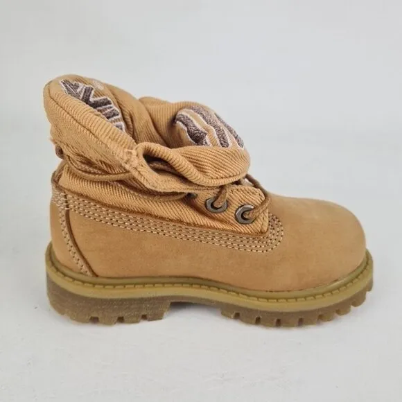 Timberland Roll Top Hex TODDLER Boots Waterproof Wheat Leather