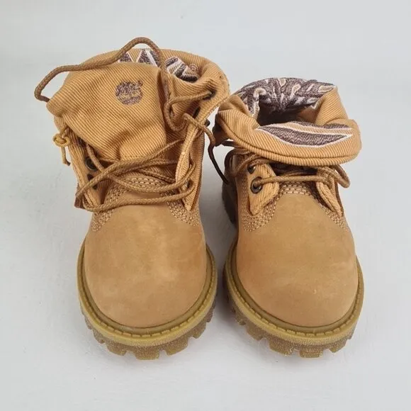 Timberland Roll Top Hex TODDLER Boots Waterproof Wheat Leather