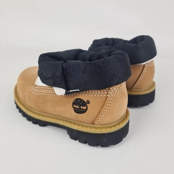 Timberland Roll Top Thrml TODDLER Boots Waterproof Wheat Leather