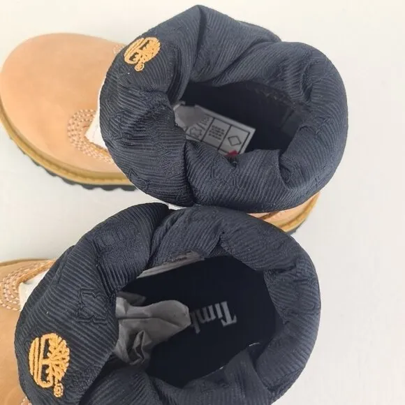 Timberland Roll Top Thrml TODDLER Boots Waterproof Wheat Leather