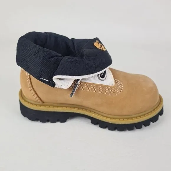 Timberland Roll Top Thrml TODDLER Boots Waterproof Wheat Leather