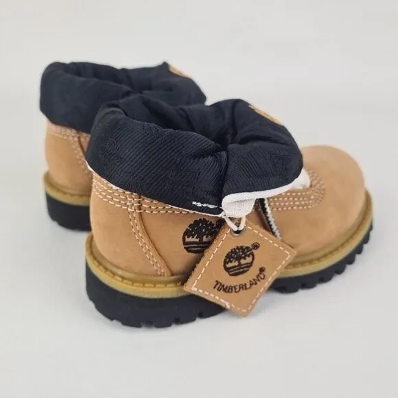 Timberland Roll Top Thrml TODDLER Boots Waterproof Wheat Leather