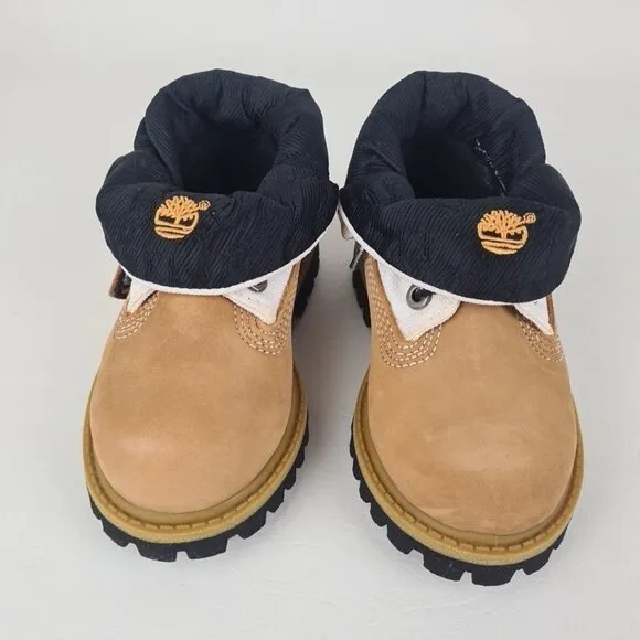 Timberland Roll Top Thrml TODDLER Boots Waterproof Wheat Leather