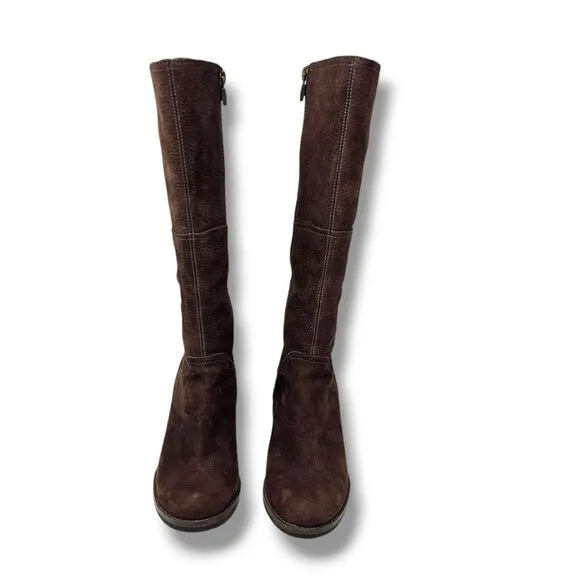 Timberland Stratham Heights Boots Size 8.5 Brown Leather Waterproof Tall