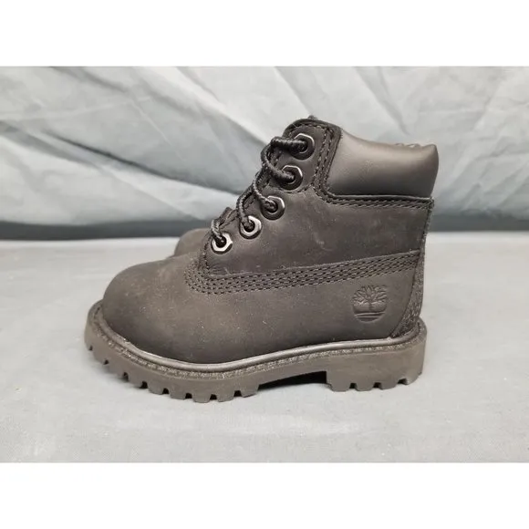 Timberland Toddlers 6&quot; Premium Waterproof Boots Lace Up Black Size 4 NEW IN BOX!