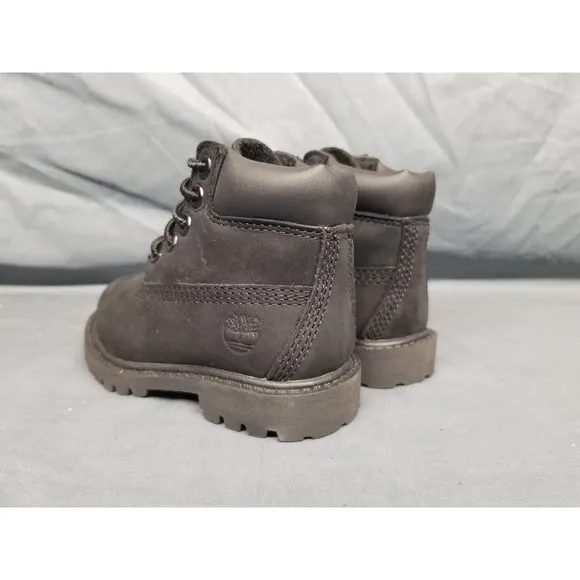 Timberland Toddlers 6&quot; Premium Waterproof Boots Lace Up Black Size 4 NEW IN BOX!