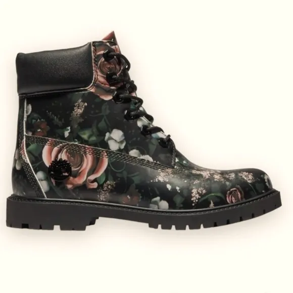 Timberland Waterproof Boots Floral NWB Size 6.5