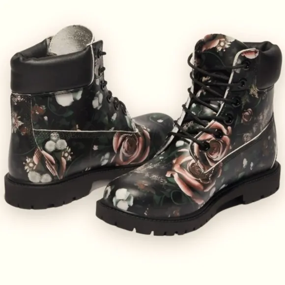 Timberland Waterproof Boots Floral NWB Size 6.5