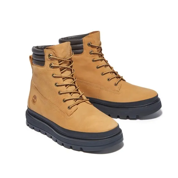 Timberland Waterproof Boots Platform Lace-Up Brown Wheat Nubuck Size 8 Brand New