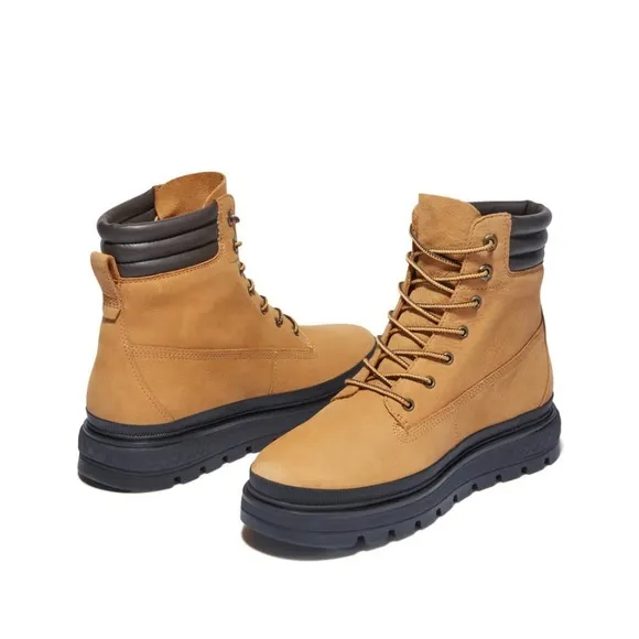 Timberland Waterproof Boots Platform Lace-Up Brown Wheat Nubuck Size 8 Brand New