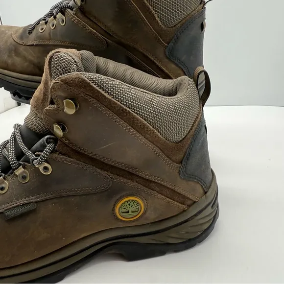 Timberland White Ledge Mid Mens 13 Waterproof Hiking Boots Shoes Leather 12135