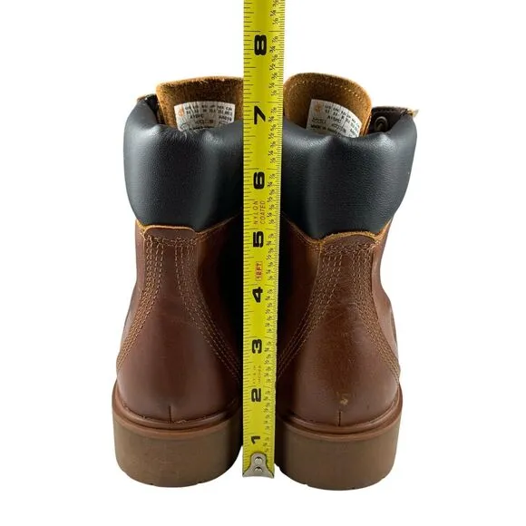 Timberland Women's Ankle Boots 5.5 Brown Leather Distressed Waterproof Lace Up
